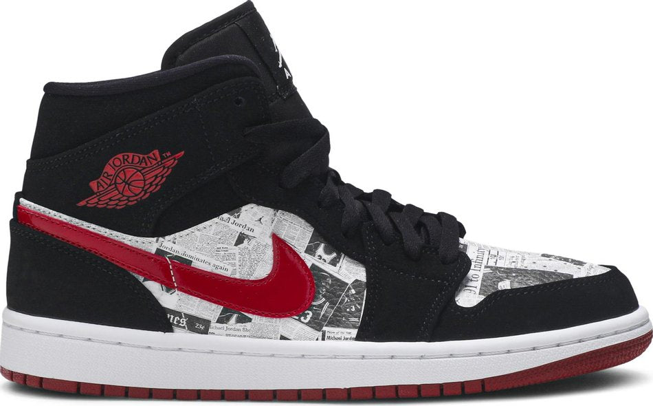 Air Jordan 1 Mid SE  Newspaper Air Times  852542-061
