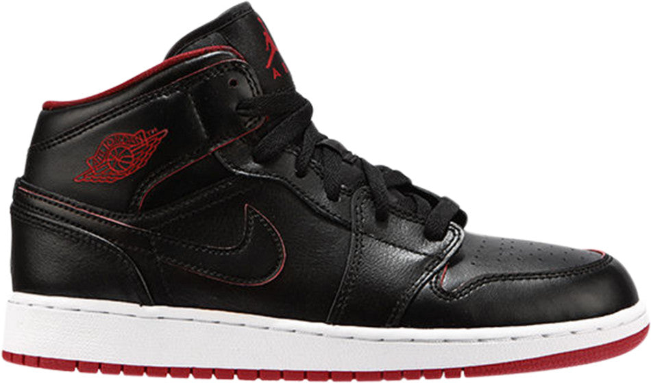 Air Jordan 1 Retro Mid GS  Black Gym Red  554725-028