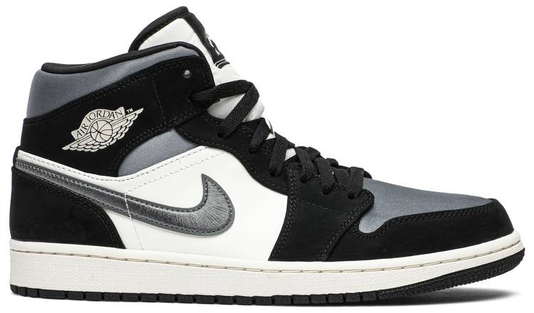 Air Jordan 1 Mid SE  Satin Smoke Grey  852542-011